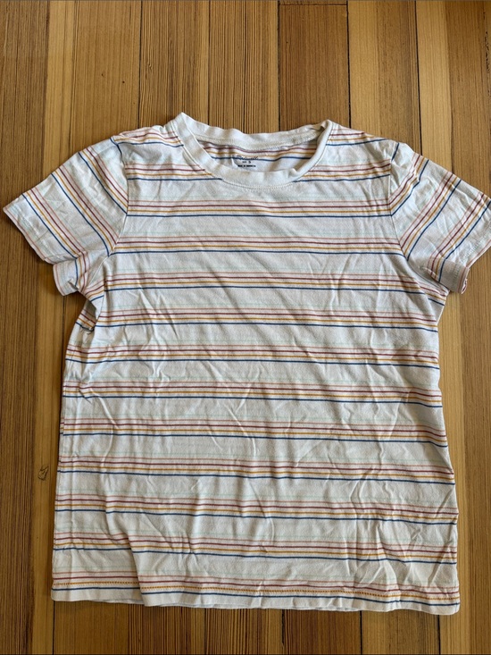 Madewell Tops - Madewell White Tee with Colorful Stripes